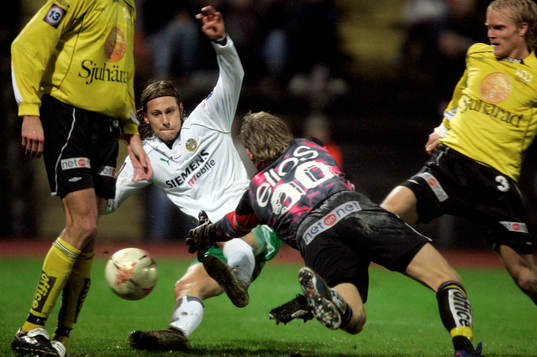Björn Runström, Hammarby gör 0-1 bakom Johan Wiland,
