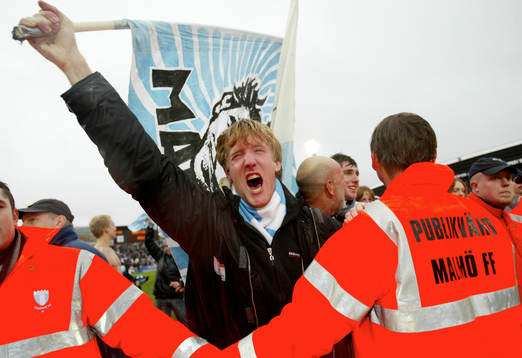Malmö FF, supporter. (SM-guld, guld, Svenska Mästare,