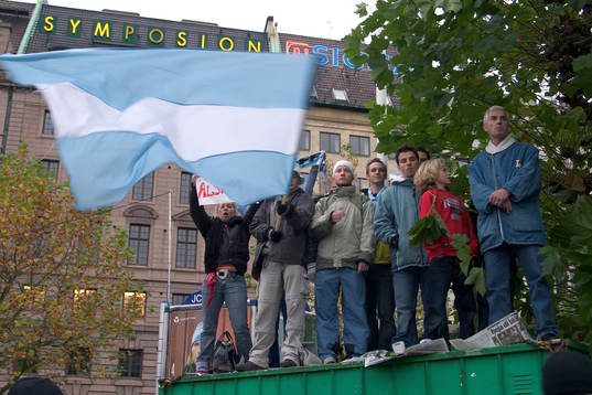 Mottagning av segrarna på Stortorget i Malmö. (SM-guld,