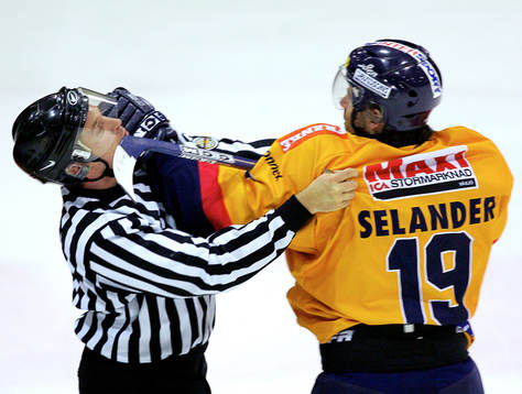 André Selander, Växjö blev galen i slutet av matchen och