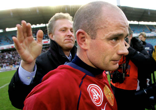 Jukka Ikäkäinen, tränare Örgryte och Tryggvi Gudmundsson