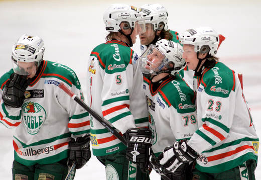 Henrik Eriksson, Niklas Karmhag och Morten Green, Rögle