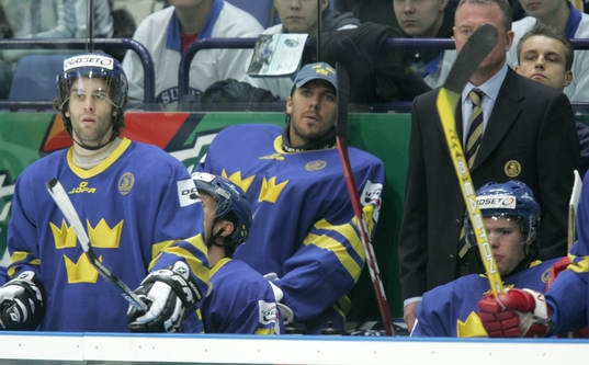 Henrik Lundqvist, målvakt, Sverige, fick sitta i båset