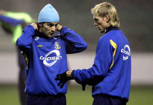 Träning, Sharbel Touma och Christian Wilhelmsson