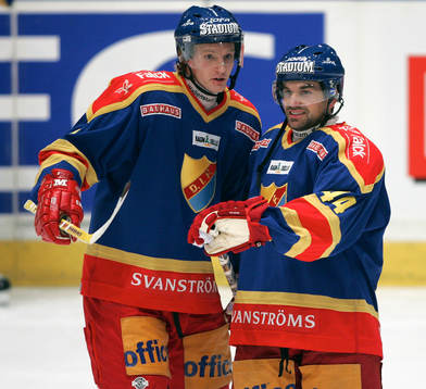 Staffan Kronwall och DIF:s senaste nyförvärv Dan Boyle,