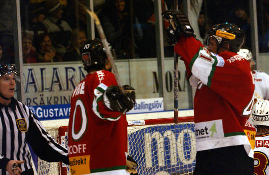 Shawn Horcoff och Kenneth Bergqvist, Mora (Jubel)