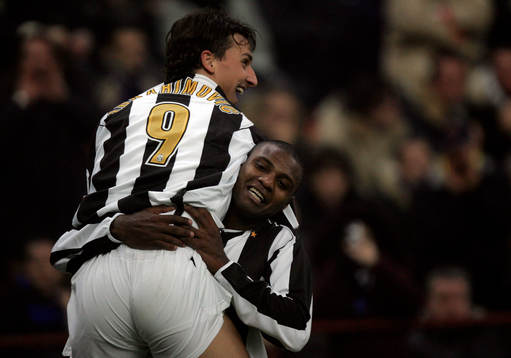 Marcelo Zalayeta och Zlatan Ibrahimovic, Juventus. (jubel)