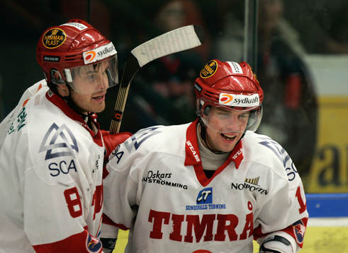 Sanny Lindström och Kristian Grahn, Timrå, jubel