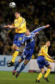 Johan Elmander, Bröndby och Hjalmar Jonsson, Göteborg