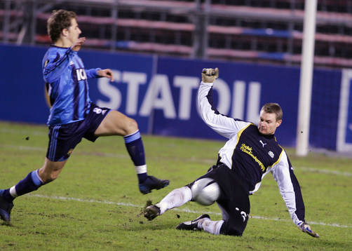 Tobias Hysén, Djurgården och Lars Winde, målvakt, Esbjerg