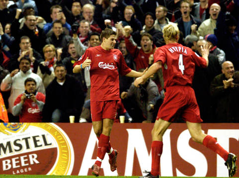 Steven Gerrard, Liverpool, jubel
