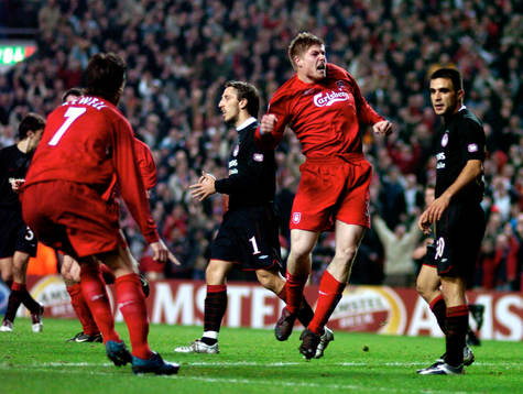 Steven Gerrard, Liverpool, jubel