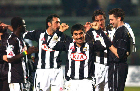 Pizarro, Udinese, jubel, glädje