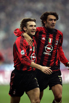 Shevchenko och Maldini, Milan jubel