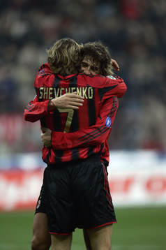 Shevchenko och Crespo, Milan jubel