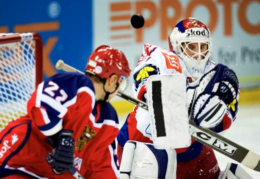 Jiri Trvaj, målvakt, Tjeckien och Anton Kurianov, Ryssland