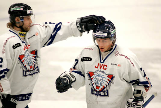 Kristian Huselius och Magnus Johansson, Linköping, jubel