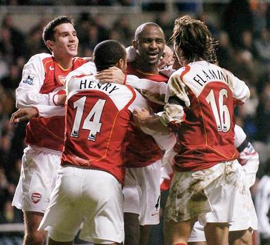 Newcastle - Arsenal: Patrick Vieira, Thierry Henry, Mathieu