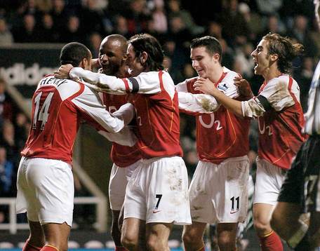 Newcastle - Arsenal: Patrick Vieira, Thierry Henry, Mathieu