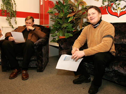 Dan Hobér, tränare, Malmö och Stephan Lundh, tränare,