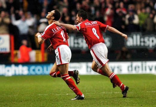 Talal El Karkouri, Charlton, jubel med Matt Holland