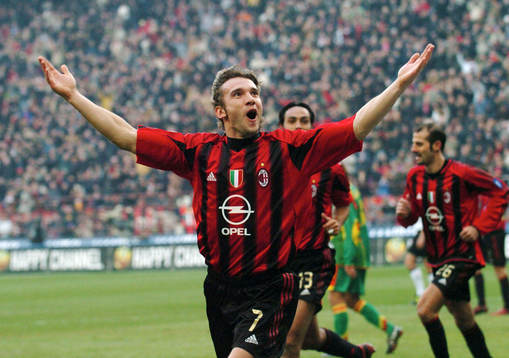 Shevchenko, Milan.(Jubel)