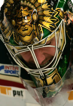 Henrik Lundqvist, målvakt, Frölunda, hjälm