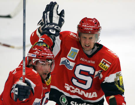 Anders Burström och Erik Norbäck, Södertälje. Jubel