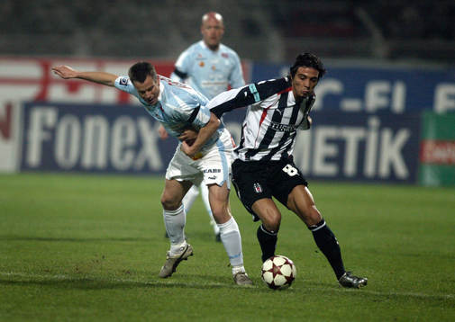 Fotboll, Malmö - Besiktas. Malmö FF spelar Efes Pilsen