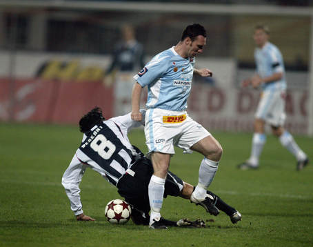 Fotboll, Malmö - Besiktas. Malmö FF spelar Efes Pilsen