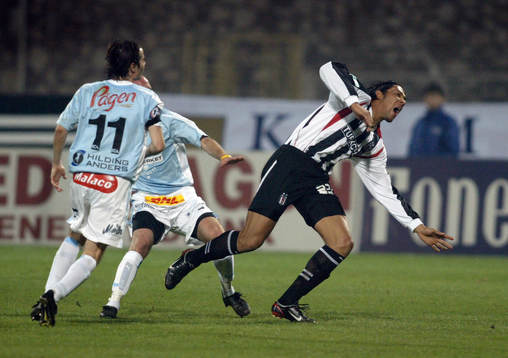 Fotboll, Malmö - Besiktas. Malmö FF spelar Efes Pilsen