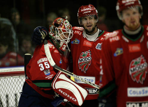 Adrian Aucoin och Tommy Salo