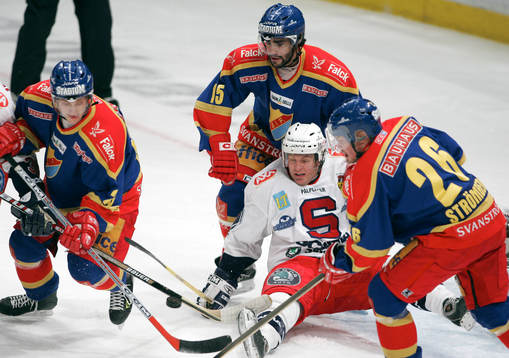 Christian Eklund, Johnny Oduya och Mika Strömberg,