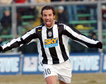 Del Piero Juventus, jubel