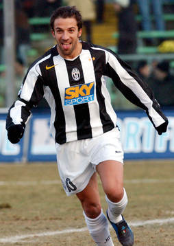 Del Piero Juventus, jubel