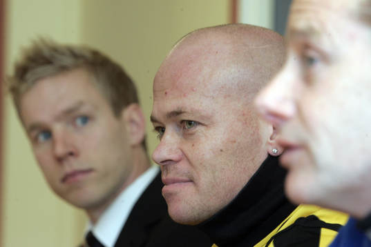 Carl Fagher och tränaren Stefan Lundin