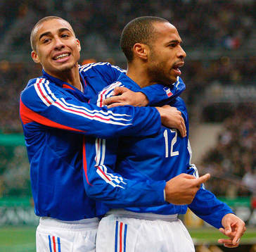 David Trezeguet och Thierry Henry, Frankrike, jubel