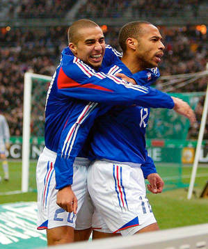 David Trezeguet och Thierry Henry, Frankrike, jubel