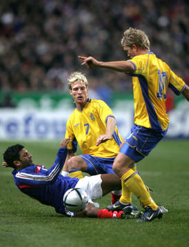 Christian Wilhelmsson och Marcus Allbäck, sverige mot