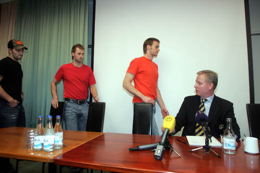 Andreas Lilja, Kristian Huselius, Henrik Tallinder, Sverige