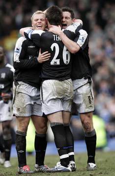 Fotboll, Eidur Gudjohnsen, Chelsea och Frank Lampard, jubel