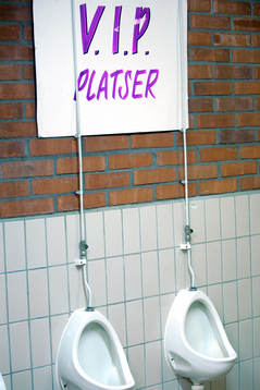 VIP-platser på herrtoaletten