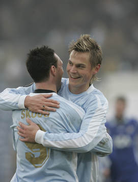 Niklas Skoog och Markus Rosenberg, Malmö (jubel)