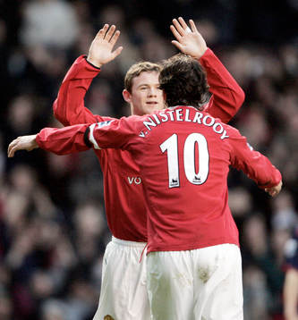Wayne Rooney, Manchester United jublar med Ruud van