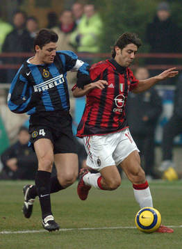 Javier Zanetti, Inter mot Rui Costa, Milan