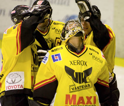 Erik Ersberg, målvakt, Västerås, jubel