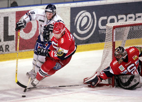 Peter Popovic och Rastislav Stana, målvakt, Södertälje