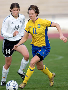 Sverige - Tyskland: Lotta Schelin och Nicke Kramn