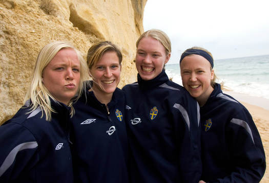 Caroline Seger, Malin Nykvist, Hedvig Lindahl och Sara