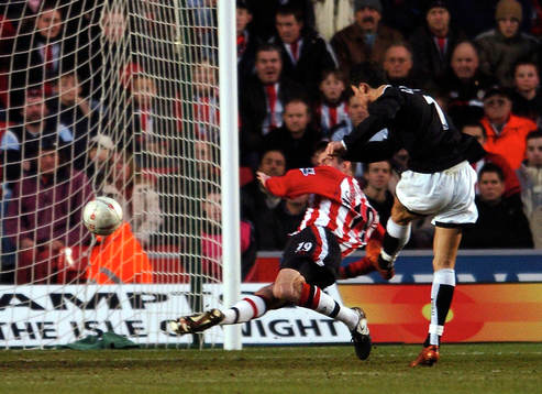 Manchester United's Cristiano Ronaldo gör 0-2